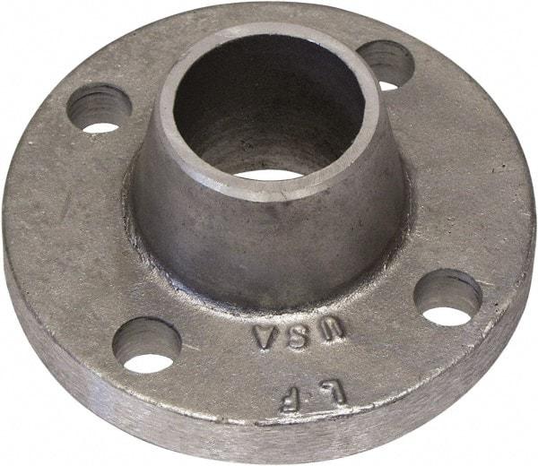 Latrobe Foundry - 4" Pipe, 9" OD, Weld Neck Aluminum Flange - 8 Holes, 5/8" Across Bolt Hole Centers, 150 psi, 3" Hub Length - Exact Industrial Supply