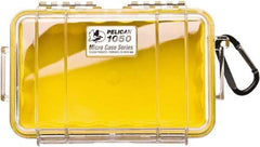 Pelican Products, Inc. - 5-1/16" Wide x 3-1/8" High, Clamshell Hard Case - Clear/Yellow, Polycarbonate - Exact Industrial Supply