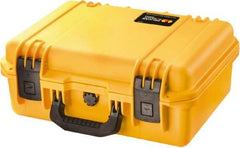 Pelican Products, Inc. - 12-45/64" Wide x 6-39/64" High, Clamshell Hard Case - Yellow, HPX High Performance Resin - Exact Industrial Supply