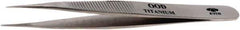 Aven - 4-3/4" OAL OOD-SA Precision Tweezers - Fine Straight Point - Exact Industrial Supply