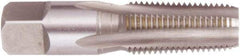 Regal Cutting Tools - 1/2-14 NPTF Thread, 4 Flute Standard Pipe Tap - 3-1/8" OAL, 1-3/8" Thread Length, 11/16" Shank Diam, Bright Finish, High Speed Steel - Exact Industrial Supply