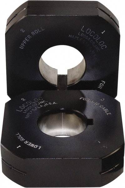 Loos & Co. - 3/32" Ball Terminal Roll Crimping Die - Metal/Black - Exact Industrial Supply