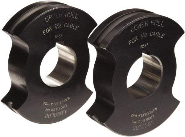 Loos & Co. - 3/32" Straight Shank Terminal Roll Crimping Die - Metal/Black - Exact Industrial Supply