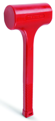 48 oz Dead Blow Hammer- 2-3/8'' Head Diameter Coated Steel Handle - Exact Industrial Supply
