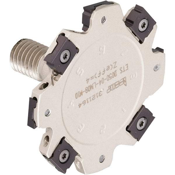 Iscar - Modular Connection Connection, 0.118" Cutting Width, 0.6102" Depth of Cut, 50mm Cutter Diam, 8 Tooth Indexable Slotting Cutter - ETS-LN08-M Toolholder, LNET Insert, Right Hand Cutting Direction - Exact Industrial Supply