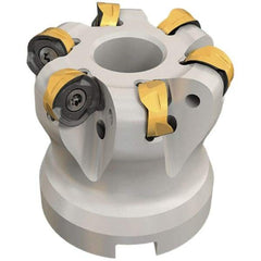 Iscar - 80mm Cut Diam, 6mm Max Depth, 27mm Arbor Hole, 8 Inserts, H606 RXCU 1206-AX.. Insert Style, Indexable Copy Face Mill - H606 FR-12 Cutter Style, 50mm High, Through Coolant, Series Helido - Exact Industrial Supply