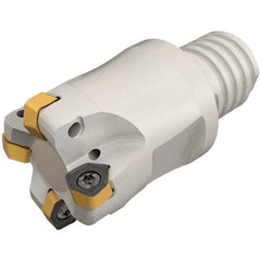 Iscar - 25mm Cut Diam, 0.031" Max Depth, T15 Modular Connection Indexable High-Feed End Mill - Screw Holding Method, H600 WXCU Insert, FF EWX-MM Toolholder, Through Coolant - Exact Industrial Supply