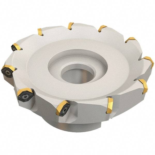 Iscar - 72.4mm Cut Diam, 22mm Arbor Hole, 4.6mm Max Depth of Cut, 50° Indexable Chamfer & Angle Face Mill - 7 Inserts, IQ845 SYHU 07.. Insert, Right Hand Cut, Through Coolant, Series DoveIQMill - Exact Industrial Supply