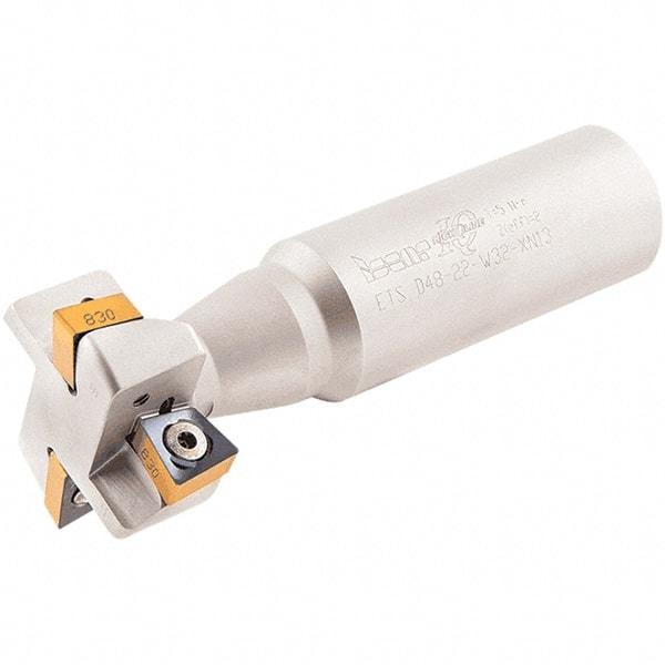 Iscar - 48mm Cutting Diam 22mm Cutting Width, 32mm Shank Diam, Indexable T-Slot Cutter - Insert Style XNMU 13, 130mm OAL, 4 Flutes - Exact Industrial Supply