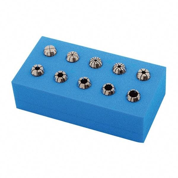 Iscar - 7 Piece, 3/16" to 3/4" Capacity, ER Collet Set - Series ER32 - Exact Industrial Supply