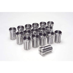 Kennametal - 19 Piece, 1mm to 10mm Capacity, Double Angle Collet Set - Increments of 0.0197", Series DA200 - Exact Industrial Supply