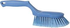 Vikan - 2" Bristle Length, Polyester Wash Brush - 5-13/16" Long x 5" Wide Head, 13-1/2" OAL, Blue, Polypropylene Block - Exact Industrial Supply