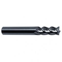 1/4" Dia. - 2-1/2" OAL - 4 FL Variable Helix Bright Carbide End Mill - Exact Industrial Supply