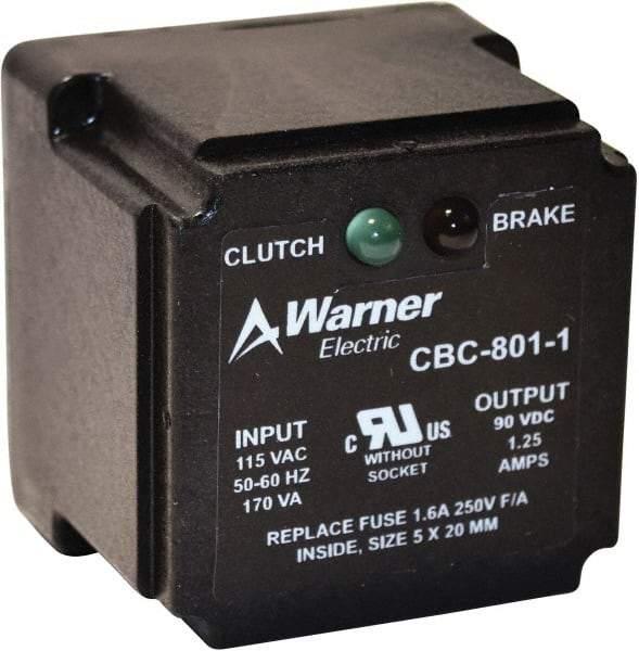 Warner Electric - Octal Socket Clutch Power Supply - For Use with Any 90V Clutch or Brake - Exact Industrial Supply