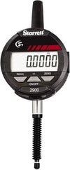 Starrett - 1" Max Measurement, 0.0005" Graduation, Electronic Drop Indicator - Accurate to 0.001", Inch & Metric System, LCD Display - Exact Industrial Supply