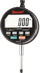 Starrett - 1" Max Measurement, 0.00005, 0.0001, 0.0005 & 0.001" Graduation, Electronic Drop Indicator - Accurate to 0.0001", Inch & Metric System, LCD Display - Exact Industrial Supply