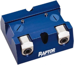 Raptor Workholding - 2-1/4" Jaw Width, 10" High x 8" Long x 10" Wide Dovetail Vise - For Use with 4 & 5 Axis Workholding Systems - Exact Industrial Supply
