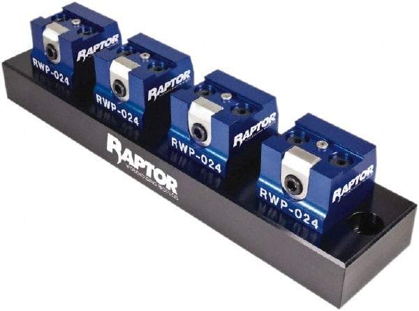 Raptor Workholding - 3/4" Jaw Width, 2-7/8" High x 13" Long x 4" Wide Dovetail Vise - For Use with 4 & 5 Axis Workholding Systems - Exact Industrial Supply