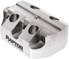 Raptor Workholding - 3/4" Jaw Width, 2" High x 5" Long x 3.9" Wide Dovetail Vise - For Use with 4 & 5 Axis Workholding Systems - Exact Industrial Supply