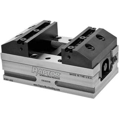 Raptor Workholding - 4" Jaw Width, 2" Throat Depth, Manual Precision Self Centering Vise - 3.937" OAW x 6.94" OAL x 2.971" OAH - Exact Industrial Supply