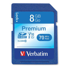 Verbatim - Office Machine Supplies & Accessories; Office Machine/Equipment Accessory Type: Memory Card ; For Use With: Point-And-Shoot Mid Range Camera ; Storage Capacity: 8GB - Exact Industrial Supply
