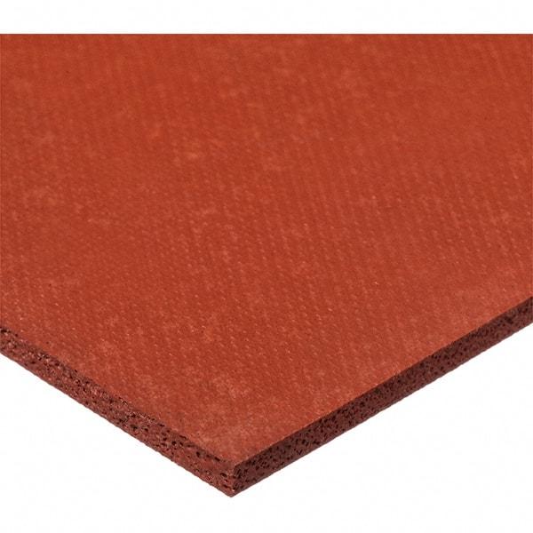 Value Collection - 2' Long x 12" Wide x 1/2" Thick, Silicone Sheet Gasketing - 90 Max psi, Red - Exact Industrial Supply