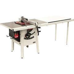 Jet - 10" Blade Diam, 5/8" Arbor Diam, 1 Phase Table Saw - 1-3/4 hp, 27" Wide, 115 Volt, 3-1/8" Cutting Depth - Exact Industrial Supply