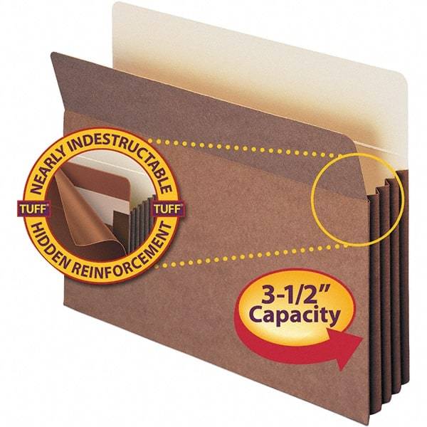 SMEAD - 11-3/4 x 9-1/2", Letter Size, Redrope, Expansion Folders - Straight Tab Cut Location - Exact Industrial Supply