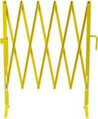 Illinois Engineered Products - 40" High Aisle Gate - Galvanized Steel, Yellow - Exact Industrial Supply