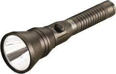 Handheld Flashlight: LED, 20 hr Max Run Time 4 Light Modes, Aluminum, Black