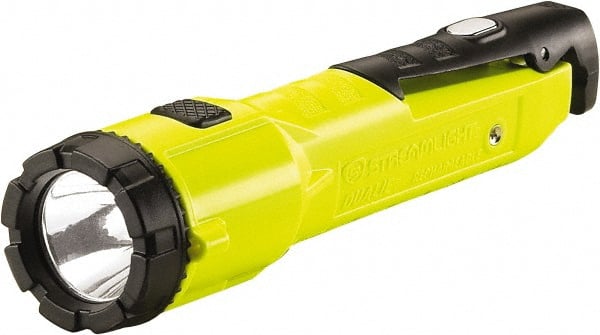 Handheld Flashlight: LED, 13.5 hr Max Run Time 3 Light Modes, Polycarbonate, Yellow