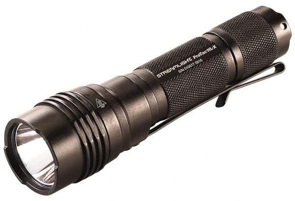 Streamlight - White LED Bulb, 1,000 Lumens, Industrial/Tactical Flashlight - Black Aluminum Body, 2 CR123A Lithium Batteries Included - Exact Industrial Supply