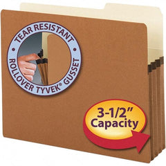 SMEAD - 11-3/4 x 10", Letter Size, Redrope, Expansion Folders - 11 Point Stock, 2/5 Tab Cut Location - Exact Industrial Supply