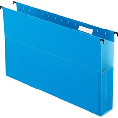 Pendaflex - 8-1/2 x 14", Legal, Blue, Hanging File Folder - 1/5 Tab Cut Location - Exact Industrial Supply