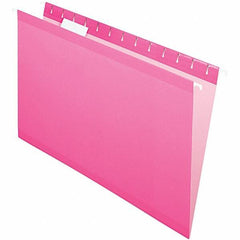 Pendaflex - 8-1/2 x 14", Legal, Pink, Hanging File Folder - 11 Point Stock, 1/5 Tab Cut Location - Exact Industrial Supply