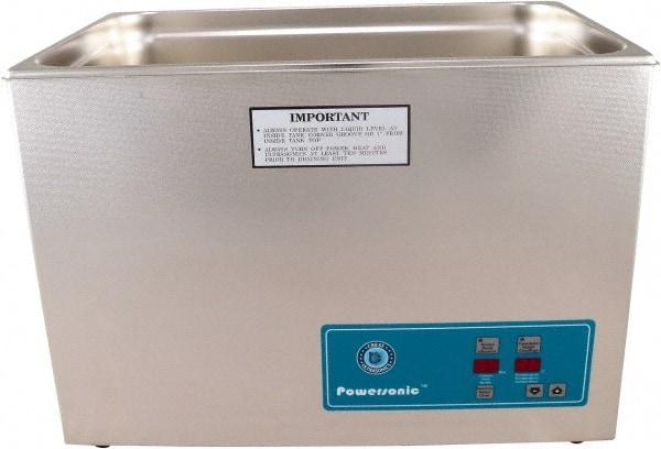 CREST ULTRASONIC - Bench Top Water-Based Ultrasonic Cleaner - 7 Gal Max Operating Capacity, Stainless Steel Tank, 14-1/2" High x 21" Long x 12-3/4" Wide, 230 Input Volts - Exact Industrial Supply