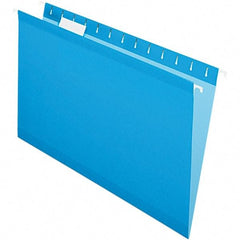 Pendaflex - 8-1/2 x 14", Legal, Blue, Hanging File Folder - 11 Point Stock, 1/5 Tab Cut Location - Exact Industrial Supply