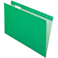 Pendaflex - 8-1/2 x 14", Legal, Bright Green, Hanging File Folder - 11 Point Stock, 1/5 Tab Cut Location - Exact Industrial Supply
