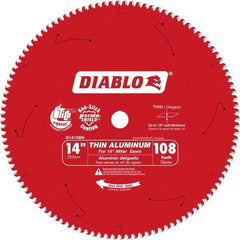 Freud - 14" Blade Diam, 108 Teeth, Carbide-Tipped Cold Saw Blade - 1" Arbor Hole Diam, 0.071" Blade Thickness - Exact Industrial Supply