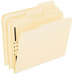 Pendaflex - 8-1/2 x 11", Letter Size, Manila, File Folders with Top Tab - Assorted Tab Cut Location - Exact Industrial Supply