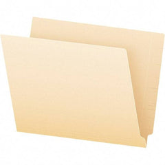 Pendaflex - 8-1/2 x 11", Letter Size, Manila, File Folders with End Tab - 11 Point Stock, Straight Tab Cut Location - Exact Industrial Supply