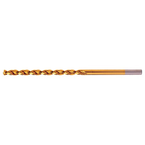 21/64 RHS / RHC HSS-CO 8% (M42) 135 Degree Split Point Q-Cobalt Wide Land Parabolic Taper Length Drill - TiN