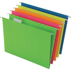 Pendaflex - 8-1/2 x 11", Letter Size, Assorted Colors, Hanging File Folder - 11 Point Stock, 1/5 Tab Cut Location - Exact Industrial Supply