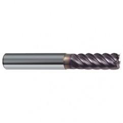 1/4" Dia. - 2-1/2" OAL - 45° Helix Firex Carbide End Mill - 6 FL - Exact Industrial Supply