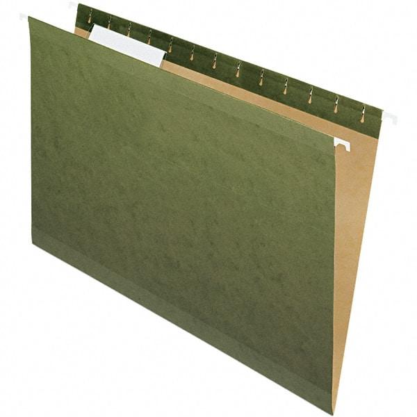 Pendaflex - 8-1/2 x 14", Legal, Standard Green, Hanging File Folder - 11 Point Stock, 1/3 Tab Cut Location - Exact Industrial Supply