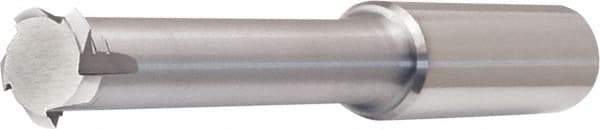 Vargus - 0.35mm Pitch, Internal Single Profile Thread Mill - 1.6mm Noml Diam, 0.0472" Cut Diam, 3mm Shank Diam, 3 Flute, 0.1969" Neck Length, 1.2205" OAL, TiCN Finish - Exact Industrial Supply