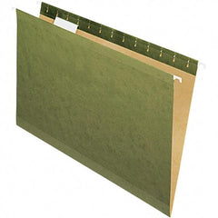 Pendaflex - 8-1/2 x 14", Legal, Standard Green, Hanging File Folder - 11 Point Stock, Straight Tab Cut Location - Exact Industrial Supply