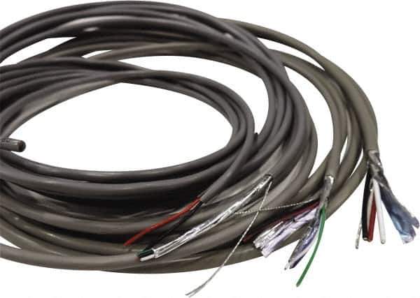 Made in USA - 18 AWG, 2 Wire, 1,000' OAL Unshielded Automation & Communication Cable - PVC Insulation, Bare Copper Conductor, 300 Volts, 0.144" OD - Exact Industrial Supply