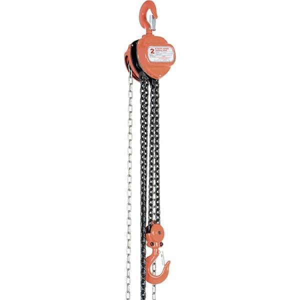 Vestil - 4,000 Lb Lifting Capacity, 20' Lift Height, Hand Hoist - Made from Chain - Exact Industrial Supply