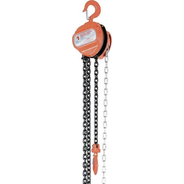 Vestil - 2,000 Lb Lifting Capacity, 20' Lift Height, Hand Hoist - Made from Chain - Exact Industrial Supply